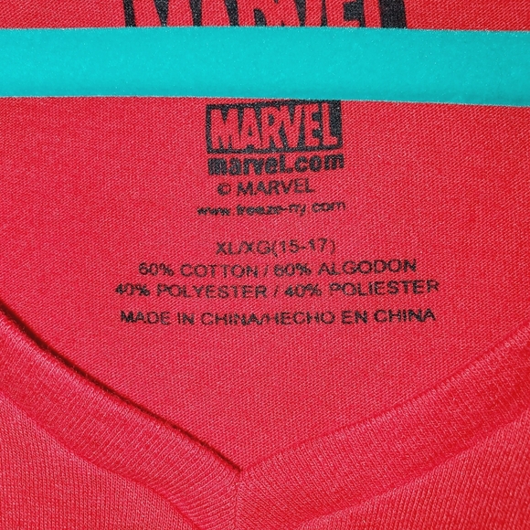 Marvel Junior's V-Neck Short Sleeve Super Hero Tee 183 - Picture 4 of 5